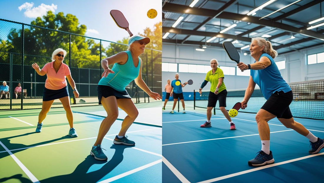 Indoor vs Outdoor pickleball game