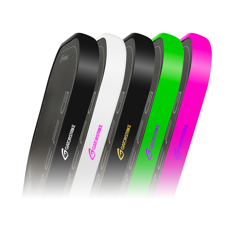Five overlapping smart devices are shown in black, white, black with yellow, green, and pink colors, each displaying the GHOSTRIKE logo on the side, against a white background.