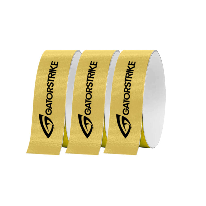 Three rolls from the GATORSTRIKE™ Edge Guard Tape - 3 Pack, each featuring the black Gatorstrike logo and name vertically, are standing against a white background.