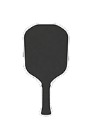 Black pickleball paddle with a rectangular, rounded edge head and straight handle, as shown in the GatorStrike pickleball manual.