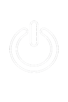 A gray power button symbol, like one on a pickleball rulebook, sits on a light gray background.
